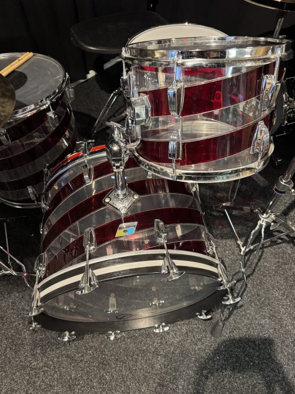 Ludwig Vistalite 70’s Swirl Pattern C Red/transparent 13x9, 16x16, 22x14” 13900kr - Bild 2