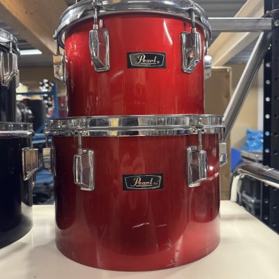 Pearl Phenolic Concert Toms Red Silk 8”&10” 1790kr
